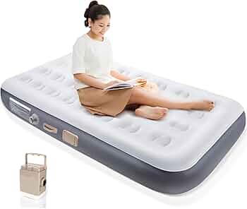 Amazon.co.jp: Feelcoo エアーベッド シングル 電動ポンプ内蔵